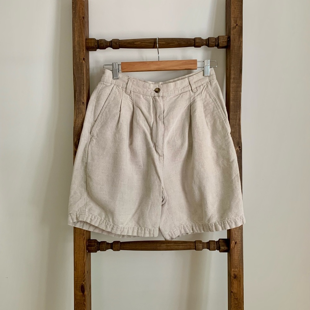 Woolrich linen mom shorts high waisted size 8